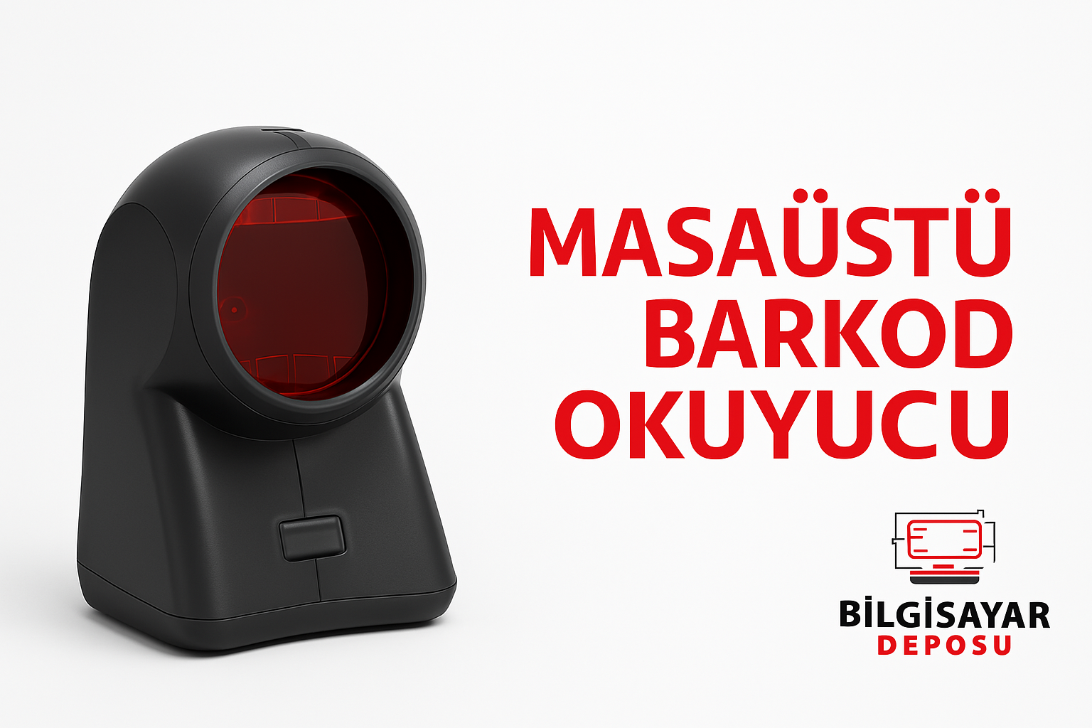 Masaüstü barkod okuyucular, sabit tarama sağlayan hızlı ve hassas barkod tanımlama cihazlarıdır