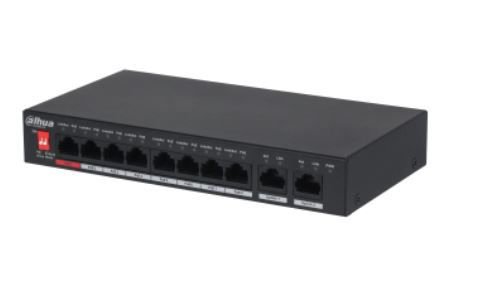 DAHUA PFS3010-8ET-96-V2 8PORT SWITCH 8XFE-2XFE 96W YÖNETİLEMEZ POE SWİTCH
