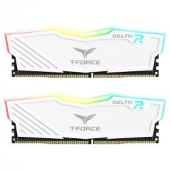 Team T-Force Delta RGB White 32GB (2x16GB) 3600MHz CL18 DDR4 Gaming Ram (TF4D432G3600HC18JDC01)