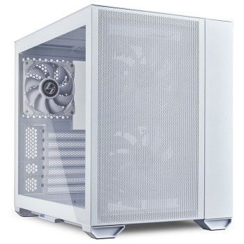 Lian Li O11 Air Mini White O11AMW 2x140mm/1x120mm PWM Fan Mesh Temperli Cam USB Type-C Beyaz ATX Mini-Tower Gaming Kasa