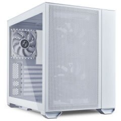 Lian Li O11 Air Mini White O11AMW 2x140mm/1x120mm PWM Fan Mesh Temperli Cam USB Type-C Beyaz ATX Mini-Tower Gaming Kasa