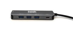 Beek 4 Port USB Tip C Hub + PD BA-USB-HB3C-4A1C