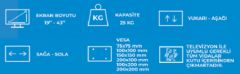 PLUSAPARAT İH-19/43 19''-43'' SABİT TV ASKI APARATI