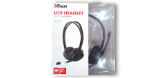 TRUST USB KULAKLIK MİKROFONLU-TAK ÇALIŞTIR-NET SESLİ