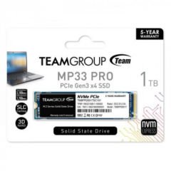 Team MP33 Pro 1TB 2400/2000MB/s NVMe PCIe Gen3x4 M.2 SSD Disk  (TM8FPD001T0C101)