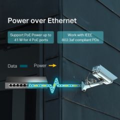 TP-LINK TL-SF1008LP 8PORT 10/100 YÖNETİLEMEZ POE SWITCH