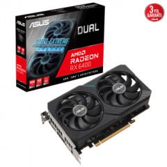 ASUS DUAL-RX6400-4G 4GB EKRAN KARTI GDDR6 HDMI DP 64Bit