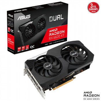 ASUS DUAL-RX6600XT-O8G 8GB EKRAN KARTI GDDR6 DP HDMI 128BİT