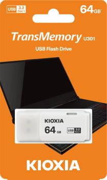 64GB USB3.2 GEN1 USB BELLEK KIOXIA BEYAZ FLASH BELLEK LU301W064GG4