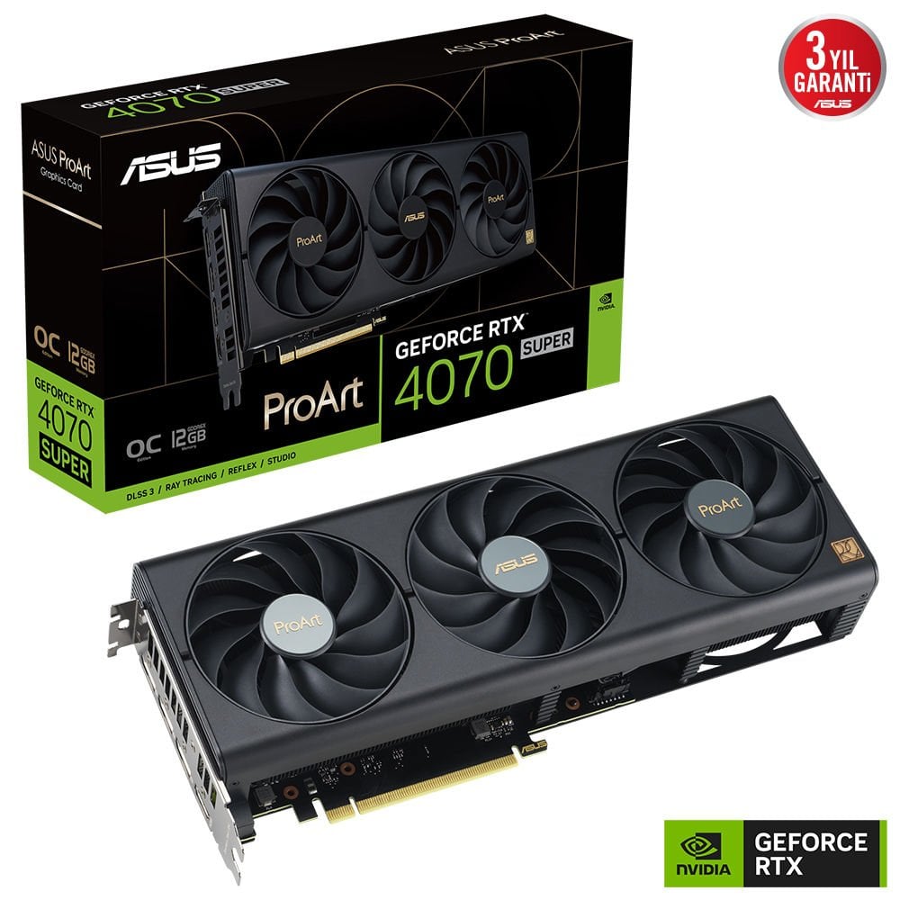 Asus PROART-RTX4070S-O12G GDDR6X EKRAN KARTI 192Bit DX12