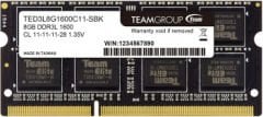 Team Elite 8GB (1x8GB) 1600MHz CL11 DDR3 Notebook SODIMM Ram (TED3L8G1600C11-S01)