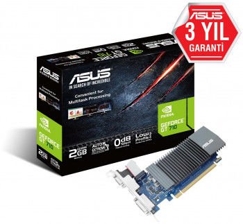 ASUS GT710-SL-2GD3-BRK-EVO 2GB EKRAN KARTI DDR3 64Bit DVI/HDMI