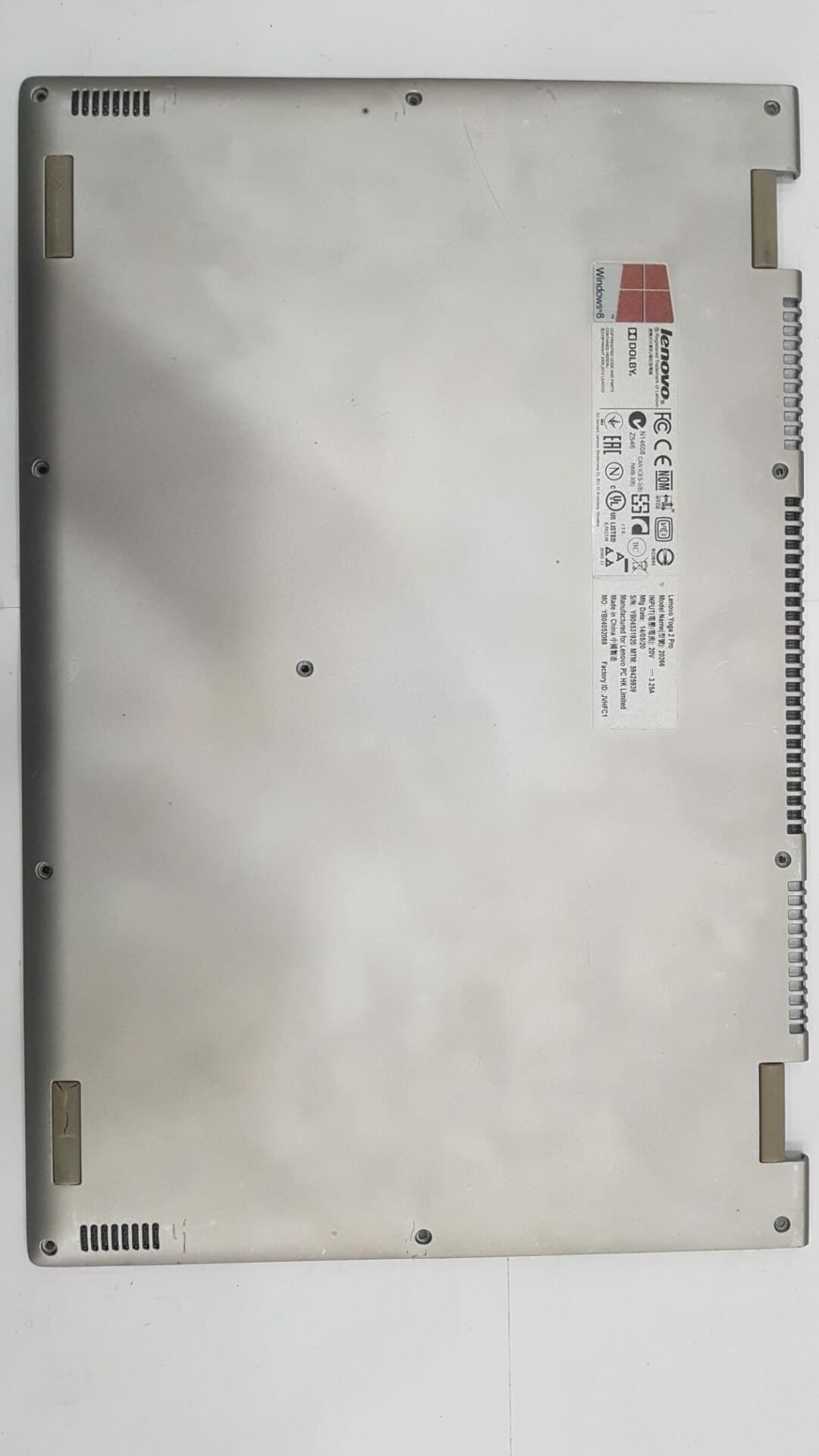 2. EL - LENOVO YOGA 2 PRO AM0S90000210 NOTEBOOK ALT KASA