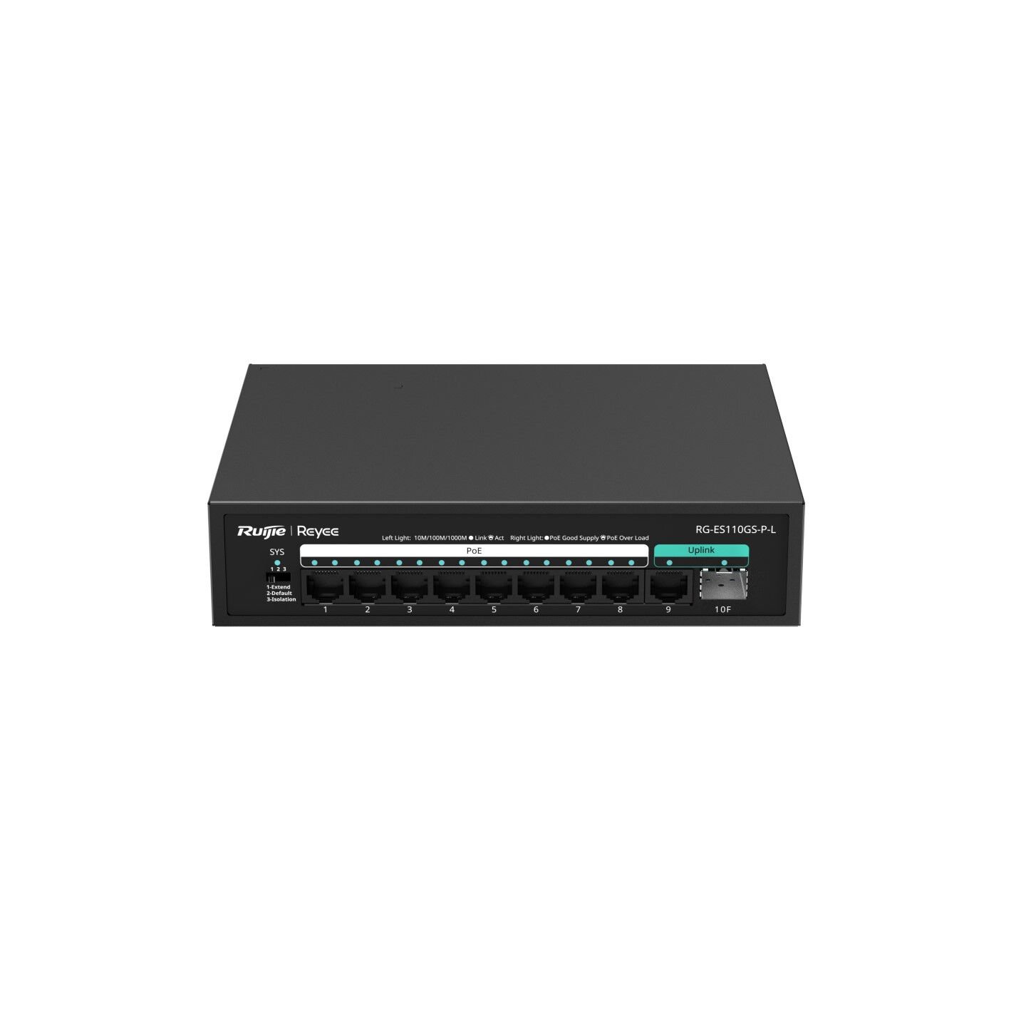 RUİJİE-REYEE RG-ES110GS-P-L 8XGE+2XGE SWITCH 120W F.GİGABİT POE SWİTCH