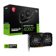 MSI GEFORCE RTX 4060 Ti VENTUS 2X BLACK EKRAN KARTI 16G OC 16GB GDDR6 HDMI DP 128Bit
