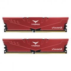 Team T-Force Vulcan Z Red 16GB(2x8GB) 3200Mhz CL16 DDR4 Gaming Ram (TLZRD416G3200HC16FDC01)