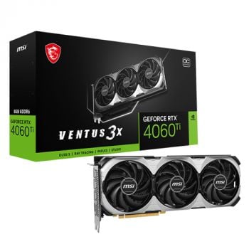 MSI GEFORCE RTX 4060TI VENTUS 3X EKRAN KARTI 8G OC GDDR6 HDMI DP 128BIT
