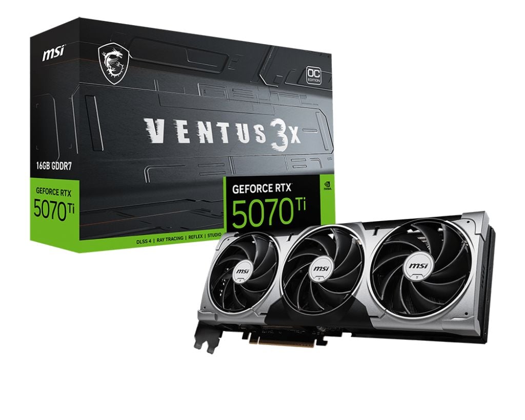 MSI GEFORCE RTX 5070 TI EKRAN KARTI 16G VENTUS 3X OC GDRR7 256BİT VGA