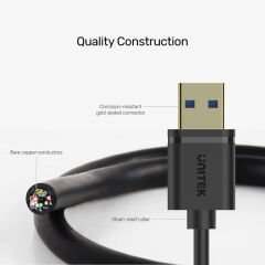 UNITEK USB3.0(M) TO USB3.0(F) UZATMA KABLO 1.5MT 5GBPS (Y-C459GBK)