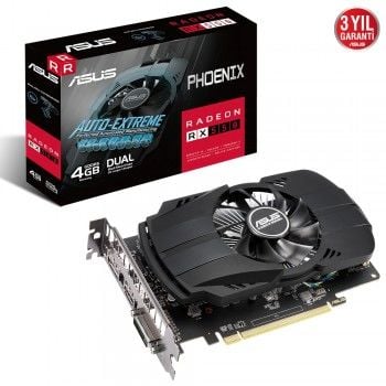 ASUS PH-RX550-4G-EVO 4GB EKRAN KARTI GDDR5 HDMI DVI DP 128Bit