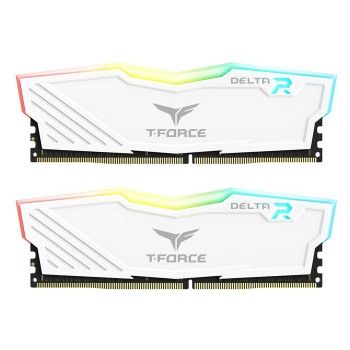 Team T-Force Delta RAM RGB White 32GB (2x16GB) 3200MHz CL16 DDR4 Gaming Ram (TF4D432G3200HC16FDC01)