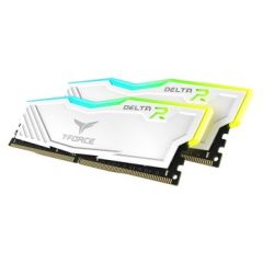 Team T-Force Delta RAM RGB White 32GB (2x16GB) 3200MHz CL16 DDR4 Gaming Ram (TF4D432G3200HC16FDC01)