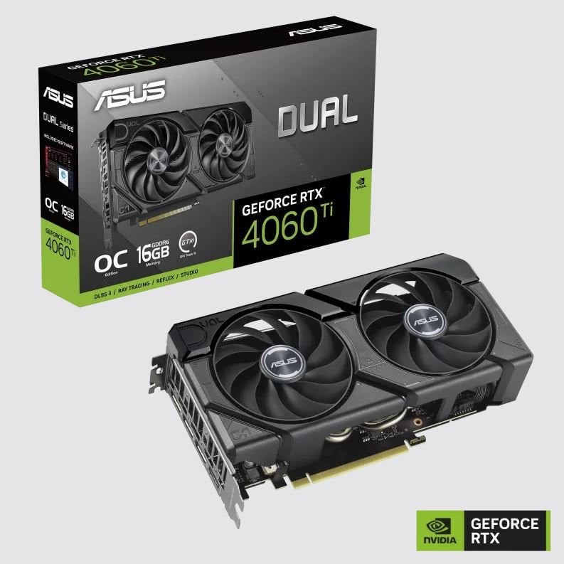 ASUS DUAL-RTX4060TI-O16G-EVO GDDR6 EKRAN KARTI HDMI DP128BIT
