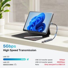 UNITEK TYPE-C TO 4 PORT USB HUB (USB3.0 + 3xUSB2.0) (H1208B)