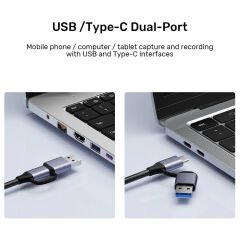 UNITEK 4K VIDEO CAPTURE KART HDMI TO USB-C/A (V1167A)