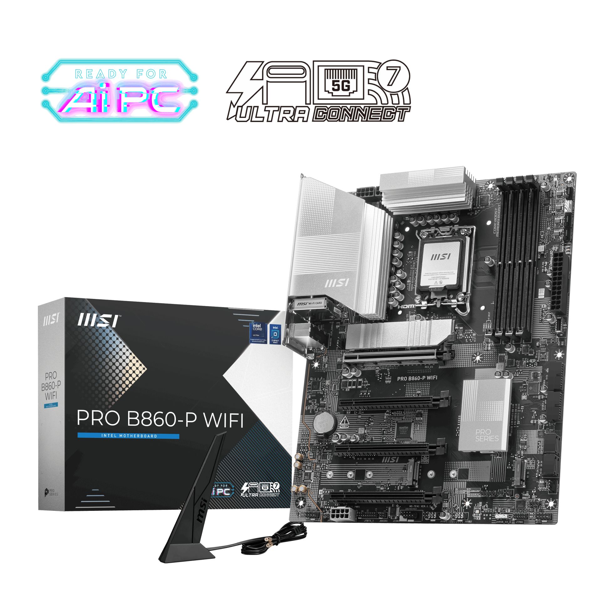 MSI PRO B860-P ANAKART WIFI SOKET 1851 DDR5 8600MHZ(OC) 3xM.2 1x TB4 HDMI DISPLAY 5G LAN WIFI 7 ATX