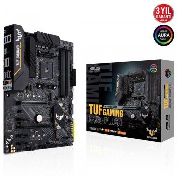 ASUS TUF GAMING ANAKART B450-PLUS II DDR4 4400MHz(O.C.)2133MHz ATX AM4