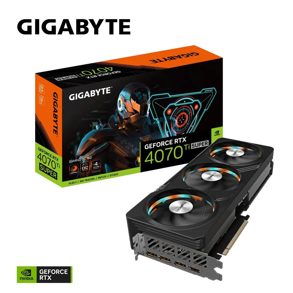 GIGABYTE RTX4070TI SUPER GAMING EKRAN KARTI OC 16GB GDDR6X DX12 DLSS3 256BIT GV-N407TSGAMING OC-16GD