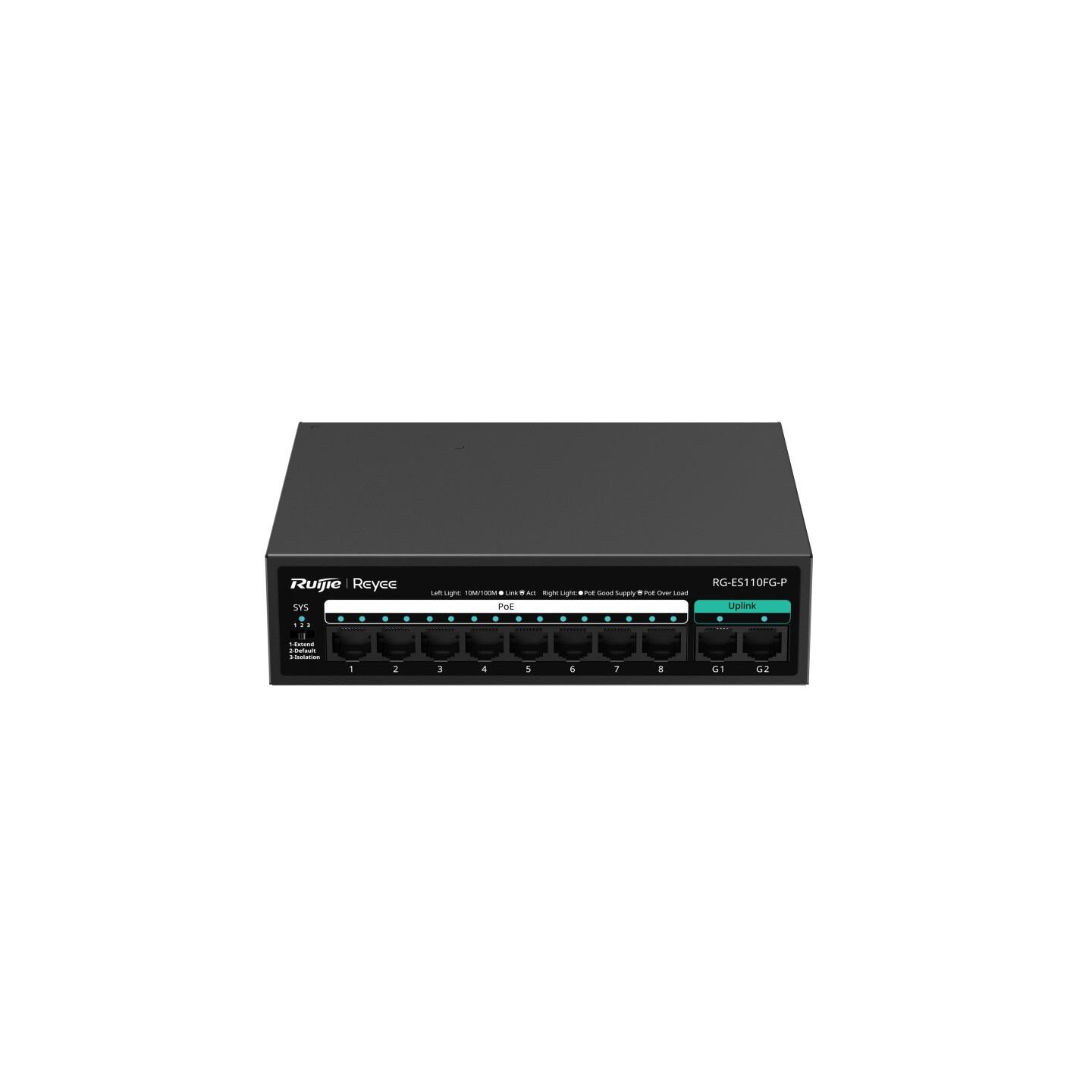 RUİJİE-REYEE RG-ES110FG-P 8XFE+2XGE SWITCH F.GİGABİT 110W POE SWİTCH
