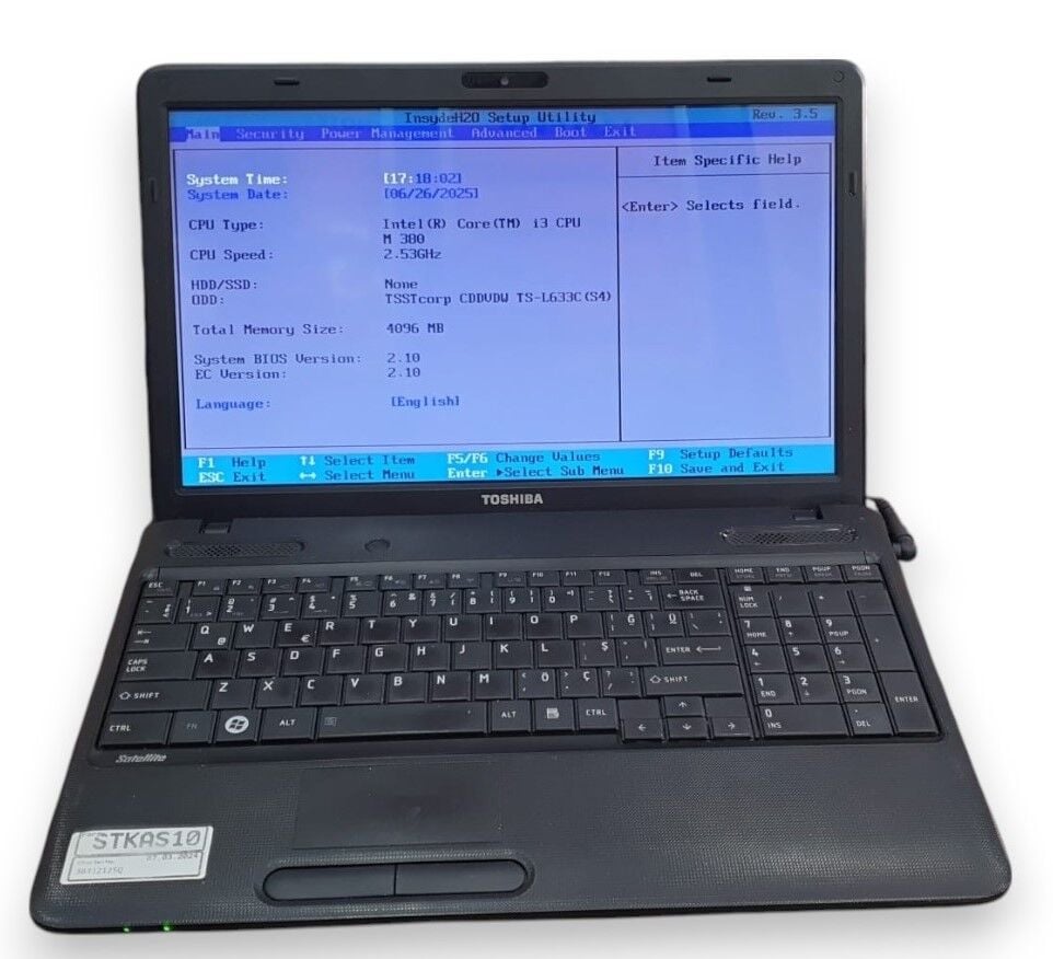 2. EL TOSHIBA İ3 1. NESİL/ 4 GB RAM/ DİSK YOK / 14'' EKRAN