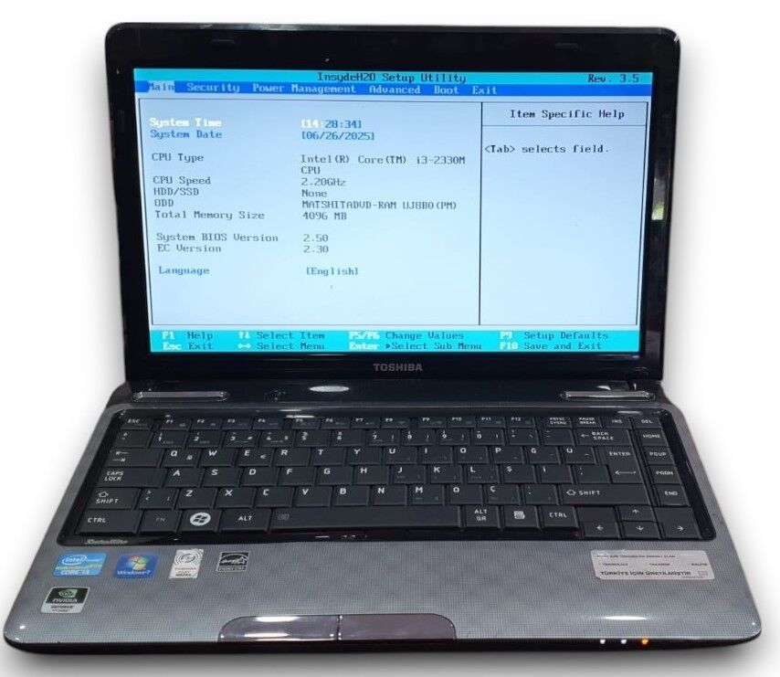 2. EL TOSHIBA INTEL i3 2. NESİL / 4GB RAM/ 256GB SSD / 13'' EKRAN