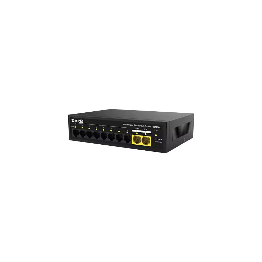 TENDA S110GPC 10 PORT 10/100/1000 MBPS POE SWITCH