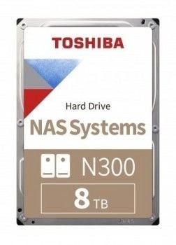 8TB TOSHIBA N300 NAS DİSK 7200RPM SATA3 NAS 256MB HDWG480UZSVA