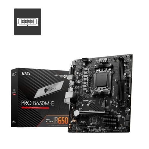 MSI PRO B650M-E ANAKART DRR5 6800MHZ(OC) AM5 HDMI VGA mATX