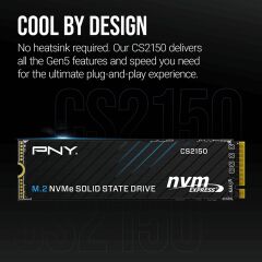 PNY CS2150 2TB SSD DİSK 10200/8500 NVMe PCIe Gen5x4 M.2 SSD (M280CS2150-2TB-TB)