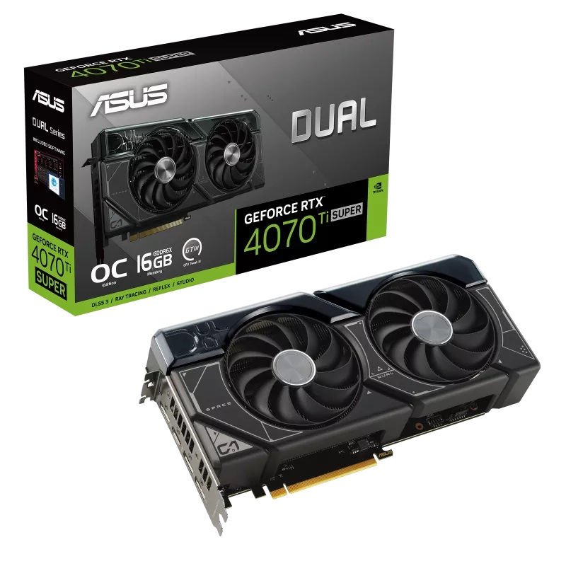 ASUS DUAL-RTX4070TIS-O16G GDDR6X EKRAN KARTI 256BIT DX12