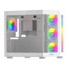 James Donkey Stark S800 4xARGB Temperli Cam ATX Beyaz Gaming (Oyuncu) Kasa