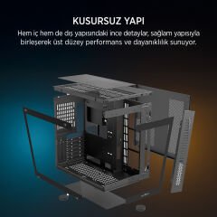 James Donkey Stark S800 4xARGB Temperli Cam ATX Siyah Gaming (Oyuncu) Kasa