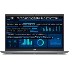 DELL PRECİSİON M3581 I7-13800H 32GB 1TB 4GB NVİDİA 600 15.6'' UBUNTU