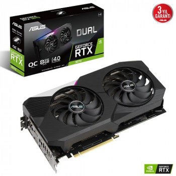 ASUS DUAL-RTX3070-O8G-V2 EKRAN KARTI 8GB GDDR6 HDMI DP 256Bit