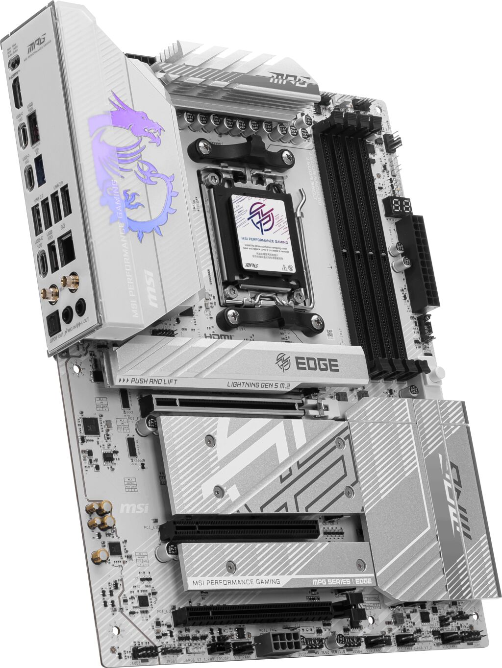 MSI MPG B850 ANAKART EDGE TI WIFI AM5 DDR5 8400MHZ(OC) HDMI 4x M.2 USB 10Gbs 5G LAN WI-FI 7 ATX