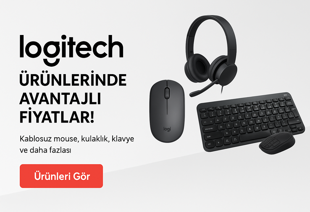 Logitech kablosuz mouse, klavye ve kulaklık modellerinde kampanyalı fiyatlar, stoktan hızlı gönderi ve taksitli ödeme seçenekleri.